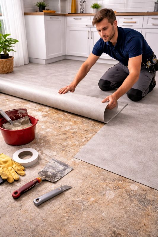 Linoleum Floor Installation in Lynnwood, WA